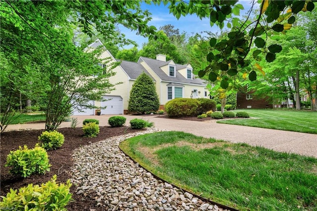 210 John Pott Dr, Williamsburg, VA 23188 - new england style home featuring a front yard and a chimney