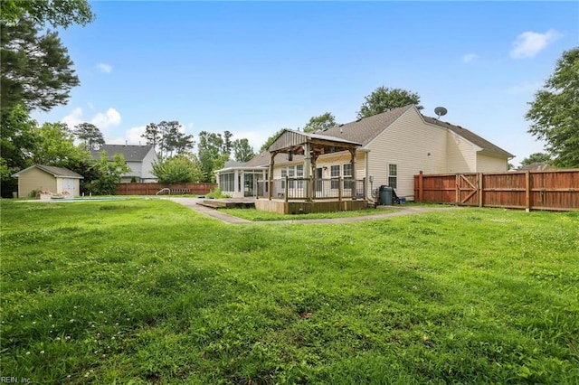 2110 King St, Suffolk, VA 23434 - back of house with a wooden deck