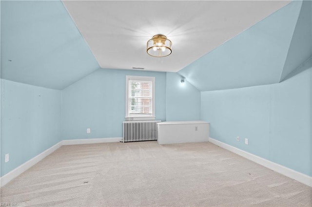 6414 Wythe Pl, Norfolk, VA 23508 - bonus room with radiator, lofted ceiling, carpet floors, and baseboards