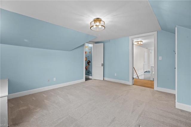 6414 Wythe Pl, Norfolk, VA 23508 - additional living space featuring carpet flooring, baseboards, and lofted ceiling