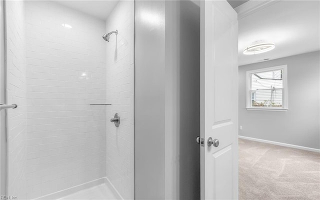 3506 Somme Ave, Norfolk, VA 23509 - bathroom with a stall shower and baseboards