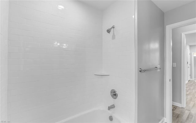 3506 Somme Ave, Norfolk, VA 23509 - full bathroom with  shower combination, baseboards, and wood finished floors