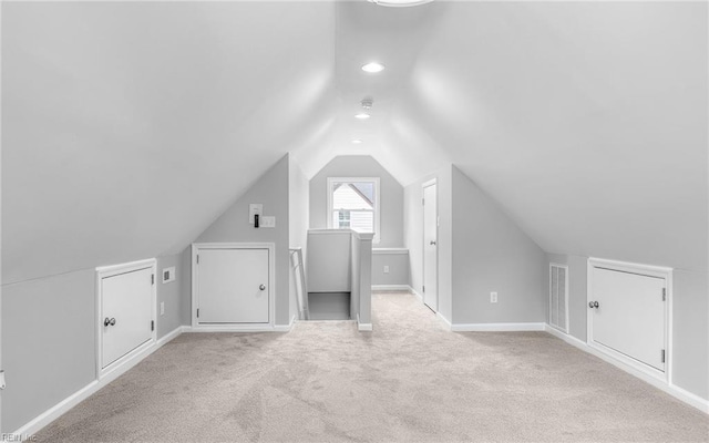 3506 Somme Ave, Norfolk, VA 23509 - bonus room with lofted ceiling, carpet floors, baseboards, and recessed lighting