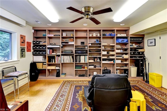 140 Hearthside Ln, Williamsburg, VA 23185 - home office with ceiling fan