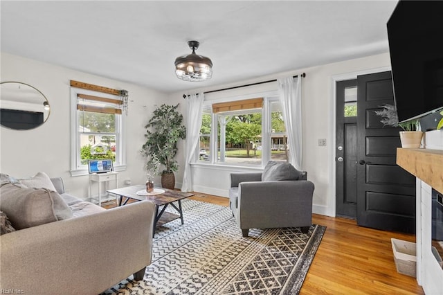 6615 Cabot Ave, Norfolk, VA 23502 - living area with light wood finished floors and baseboards