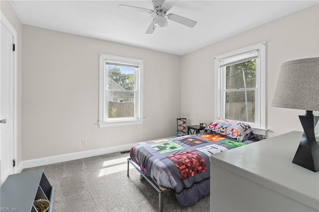 6615 Cabot Ave, Norfolk, VA 23502 - carpeted bedroom featuring baseboards and a ceiling fan