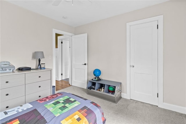 6615 Cabot Ave, Norfolk, VA 23502 - bedroom featuring carpet, baseboards, and a ceiling fan