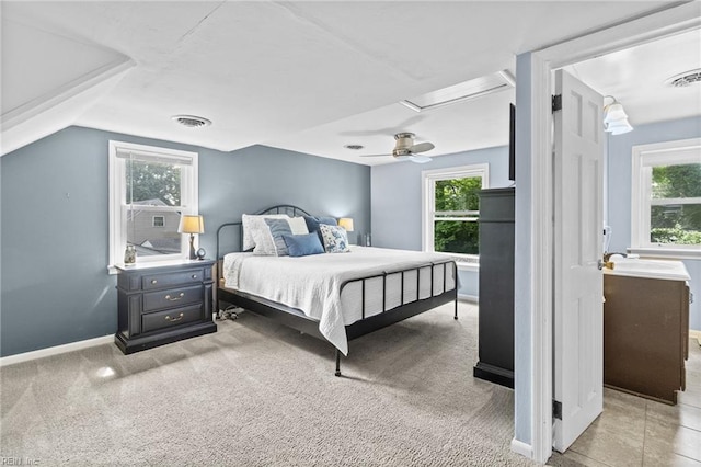 6615 Cabot Ave, Norfolk, VA 23502 - carpeted bedroom with baseboards and a ceiling fan
