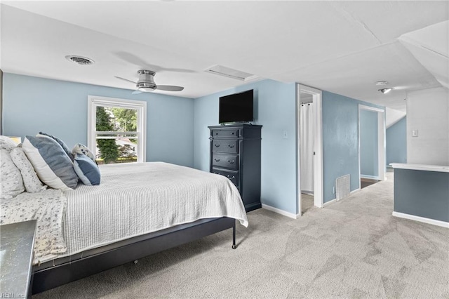 6615 Cabot Ave, Norfolk, VA 23502 - bedroom with carpet floors, baseboards, and ceiling fan
