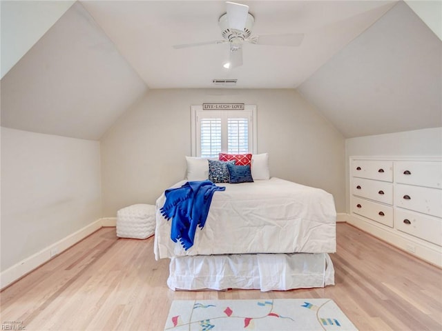 203 Sinclair St, Norfolk, VA 23505 - bedroom featuring wood finished floors, baseboards, lofted ceiling, and a ceiling fan