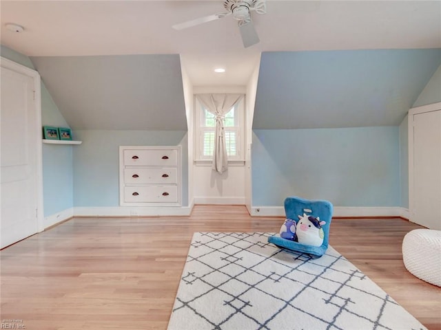 203 Sinclair St, Norfolk, VA 23505 - unfurnished room featuring baseboards, lofted ceiling, wood finished floors, and a ceiling fan