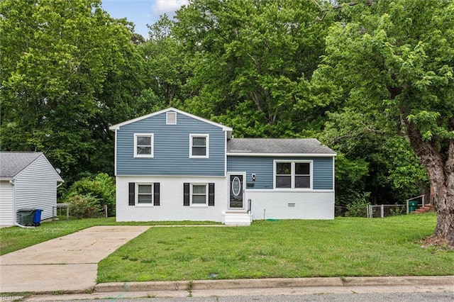 428 Maryle Ct, Newport News, VA 23602 - split level home featuring entry steps, concrete driveway, brick siding, and roof with shingles