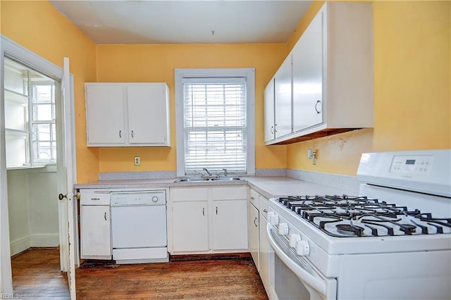 751 Shirley Ave, Norfolk, VA 23517 - kitchen featuring white appliances, a sink, white cabinetry, and healthy amount of natural light
