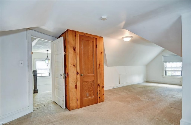 751 Shirley Ave, Norfolk, VA 23517 - additional living space featuring carpet floors, vaulted ceiling, and baseboards