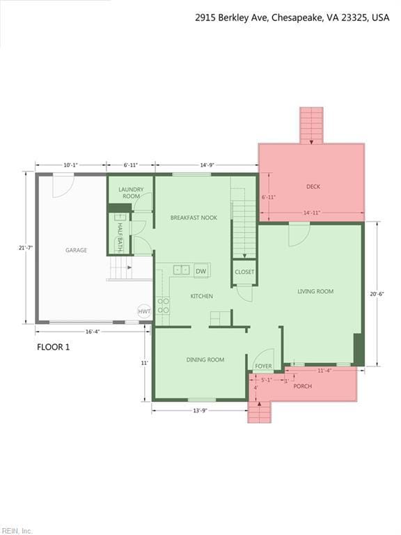 2915 Berkley Ave, Chesapeake, VA 23325 - room layout