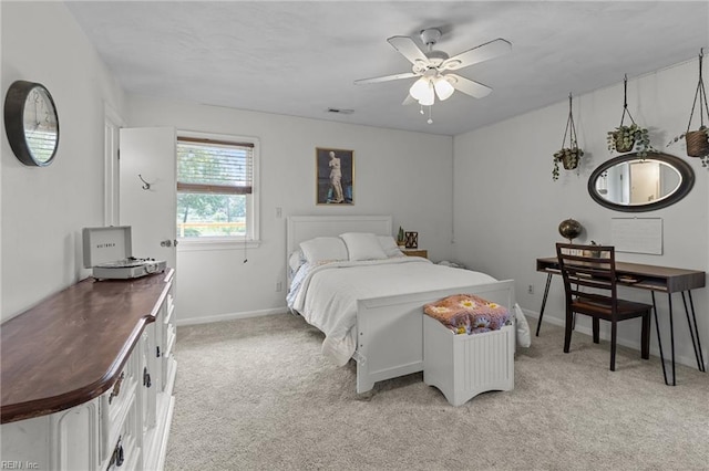 5409 Challedon Dr, Virginia Beach, VA 23462 - bedroom featuring light colored carpet, baseboards, and a ceiling fan