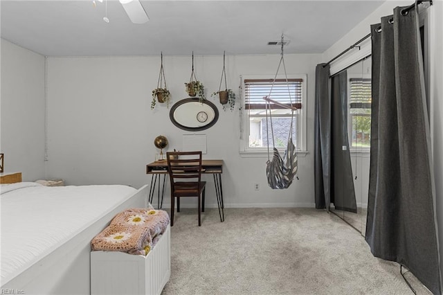 5409 Challedon Dr, Virginia Beach, VA 23462 - bedroom featuring light colored carpet, baseboards, and ceiling fan