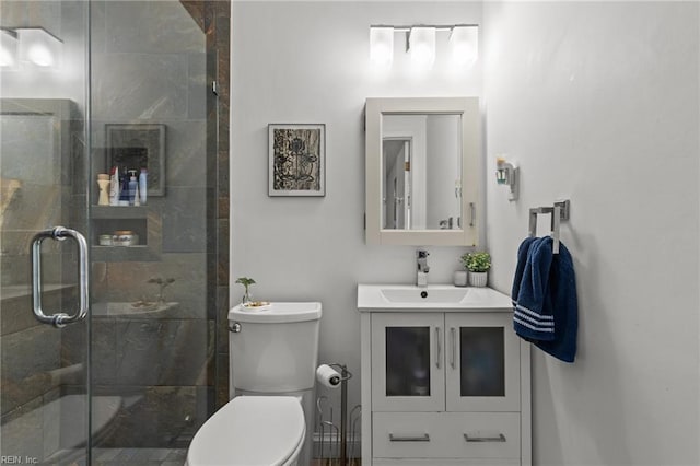 5409 Challedon Dr, Virginia Beach, VA 23462 - full bathroom featuring toilet, vanity, and a stall shower