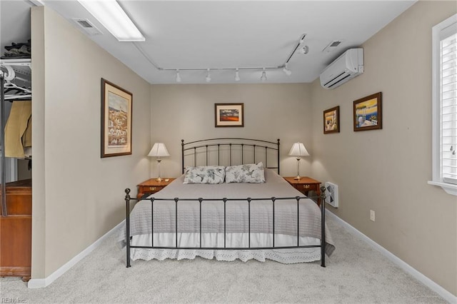5409 Challedon Dr, Virginia Beach, VA 23462 - carpeted bedroom featuring a wall mounted AC and baseboards