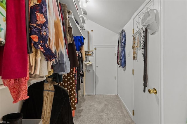5409 Challedon Dr, Virginia Beach, VA 23462 - spacious closet with carpet floors and vaulted ceiling