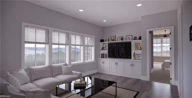 814 Calthrop Neck Rd, Yorktown, VA 23693 - living room with wood finished floors, baseboards, and recessed lighting
