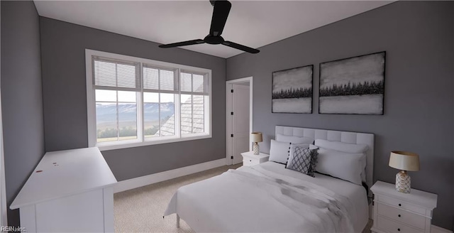814 Calthrop Neck Rd, Yorktown, VA 23693 - bedroom featuring carpet, baseboards, and a ceiling fan