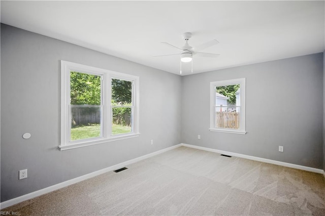 808 Williams Ave, Chesapeake, VA 23323 - spare room with plenty of natural light, ceiling fan, and carpet flooring
