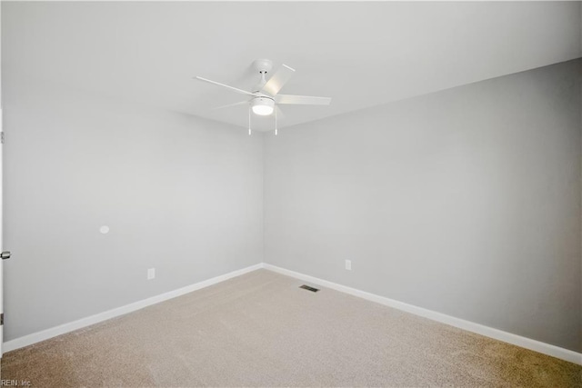 808 Williams Ave, Chesapeake, VA 23323 - spare room with carpet floors, a ceiling fan, and baseboards