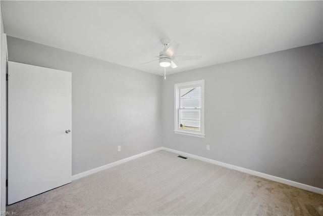 808 Williams Ave, Chesapeake, VA 23323 - empty room with light carpet, a ceiling fan, and baseboards