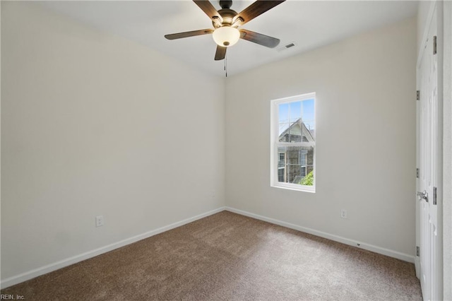 1245 Maltby Ave, Norfolk, VA 23504 - carpeted spare room featuring baseboards and a ceiling fan