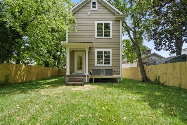 1245 Maltby Ave, Norfolk, VA 23504 - rear view of house with central AC and a wooden deck