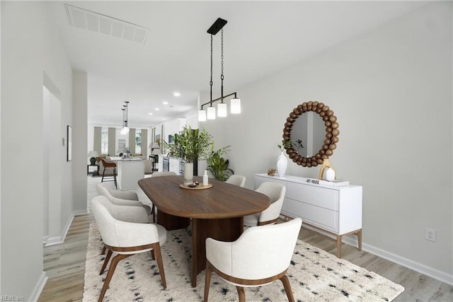 1245 Maltby Ave, Norfolk, VA 23504 - dining room with light wood-style floors, baseboards, and recessed lighting