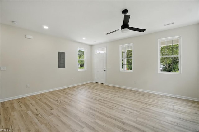 1245 Maltby Ave, Norfolk, VA 23504 - empty room with electric panel, plenty of natural light, baseboards, and recessed lighting
