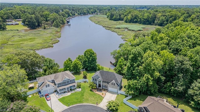 214 Water Pointe Way, Suffolk, VA 23434 - drone / aerial view of a large body of water and a heavily wooded area