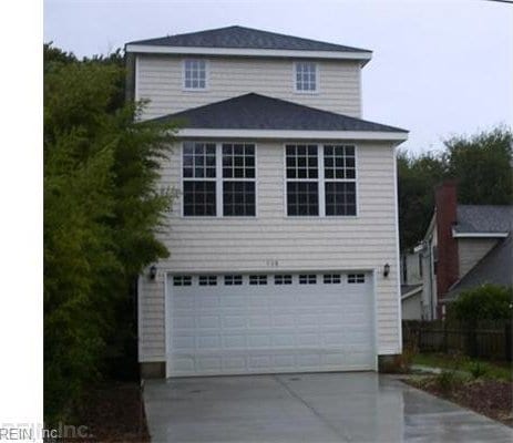 508 General Booth Blvd, Virginia Beach, VA 23451 - view of front of house with driveway and an attached garage