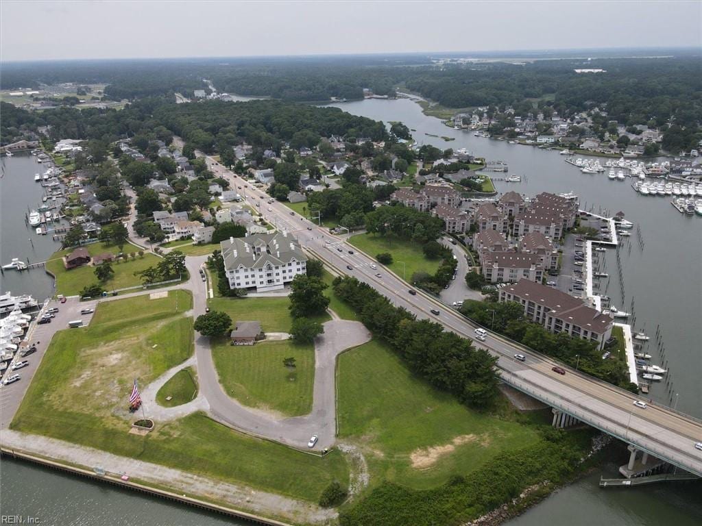 508 General Booth Blvd, Virginia Beach, VA 23451 - aerial view of a nearby body of water, a main thoroughfare, and numerous boat docks