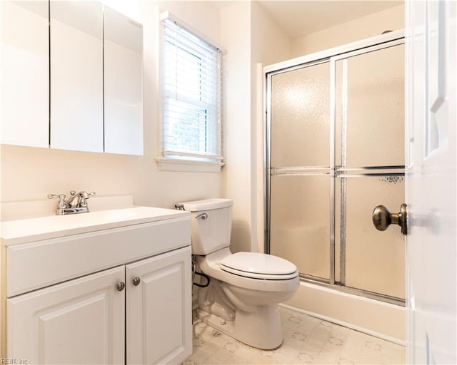 840 Five Forks Rd, Virginia Beach, VA 23455 - bathroom with an enclosed shower, vanity, and toilet