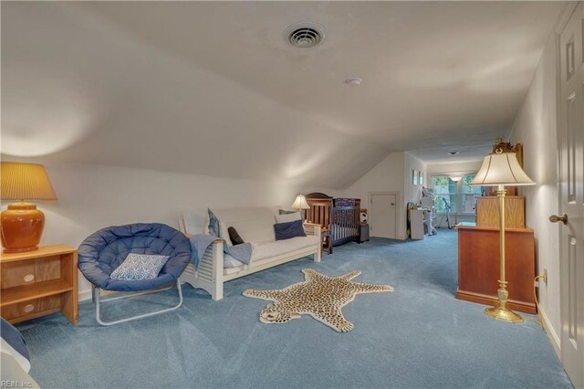136 Wynnwood Dr, Franklin, VA 23851 - carpeted bedroom featuring vaulted ceiling