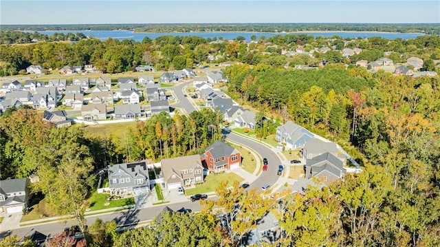 126 Secretariat Dr, Suffolk, VA 23435 - aerial overview of property's location with nearby suburban area, a large body of water, and a heavily wooded area