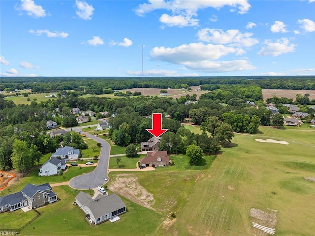 107 Gullane, Smithfield, VA 23430 - aerial perspective of suburban area with a tree filled landscape and a golf course