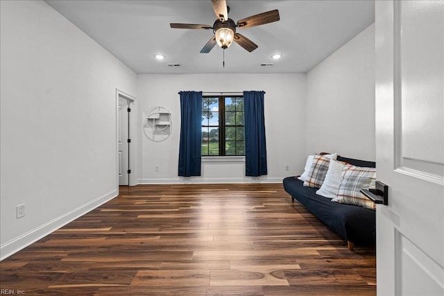 107 Gullane, Smithfield, VA 23430 - unfurnished room with ceiling fan, recessed lighting, wood finished floors, and baseboards