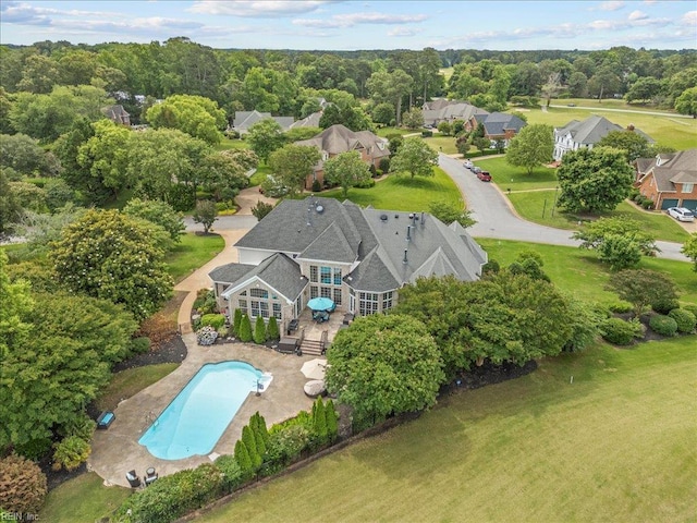 201 Royal Dornoch, Smithfield, VA 23430 - aerial view of property and surrounding area featuring a pool area