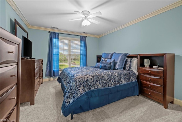 201 Royal Dornoch, Smithfield, VA 23430 - bedroom featuring carpet floors, crown molding, baseboards, and ceiling fan