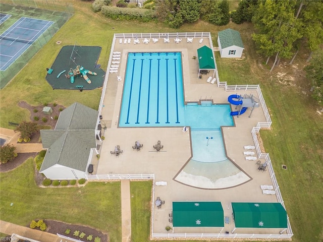 201 Royal Dornoch, Smithfield, VA 23430 - drone / aerial view of a pool