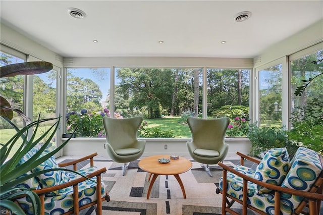 6076 Newport Pt, Norfolk, VA 23505 - sunroom / solarium with plenty of natural light and view of wooded area