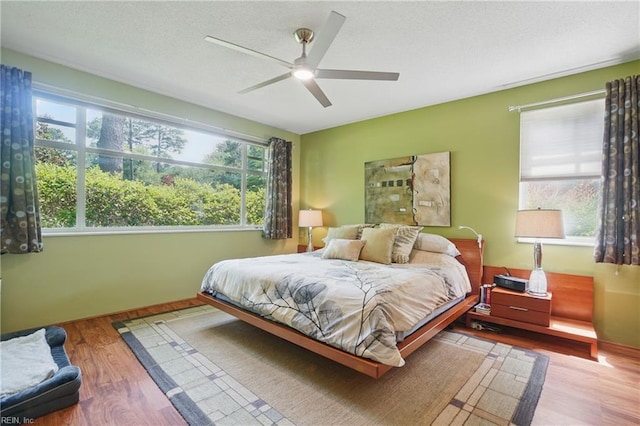 6076 Newport Pt, Norfolk, VA 23505 - bedroom featuring multiple windows, wood finished floors, and ceiling fan