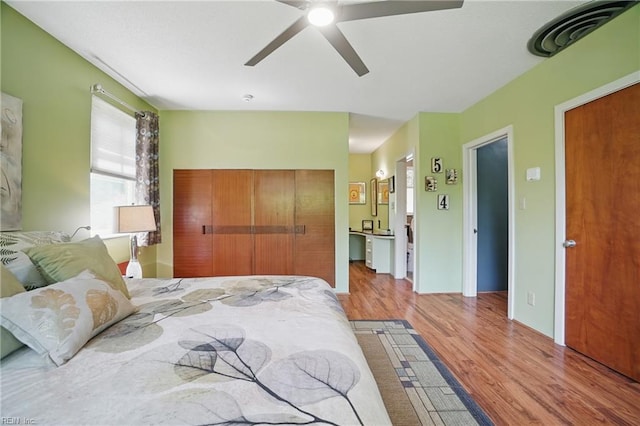 6076 Newport Pt, Norfolk, VA 23505 - bedroom featuring wood finished floors and ceiling fan