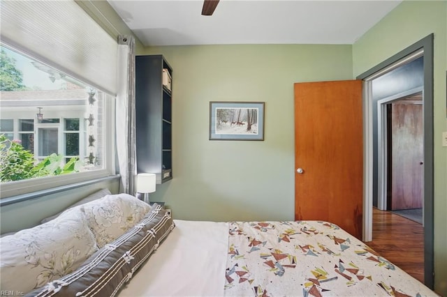 6076 Newport Pt, Norfolk, VA 23505 - bedroom with wood finished floors and a ceiling fan