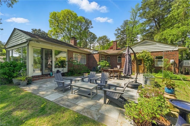 6076 Newport Pt, Norfolk, VA 23505 - view of patio / terrace featuring a sunroom
