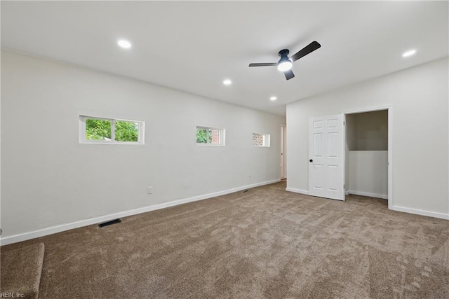 1202 Land St, Norfolk, VA 23502 - unfurnished bedroom with carpet floors, baseboards, a ceiling fan, and recessed lighting